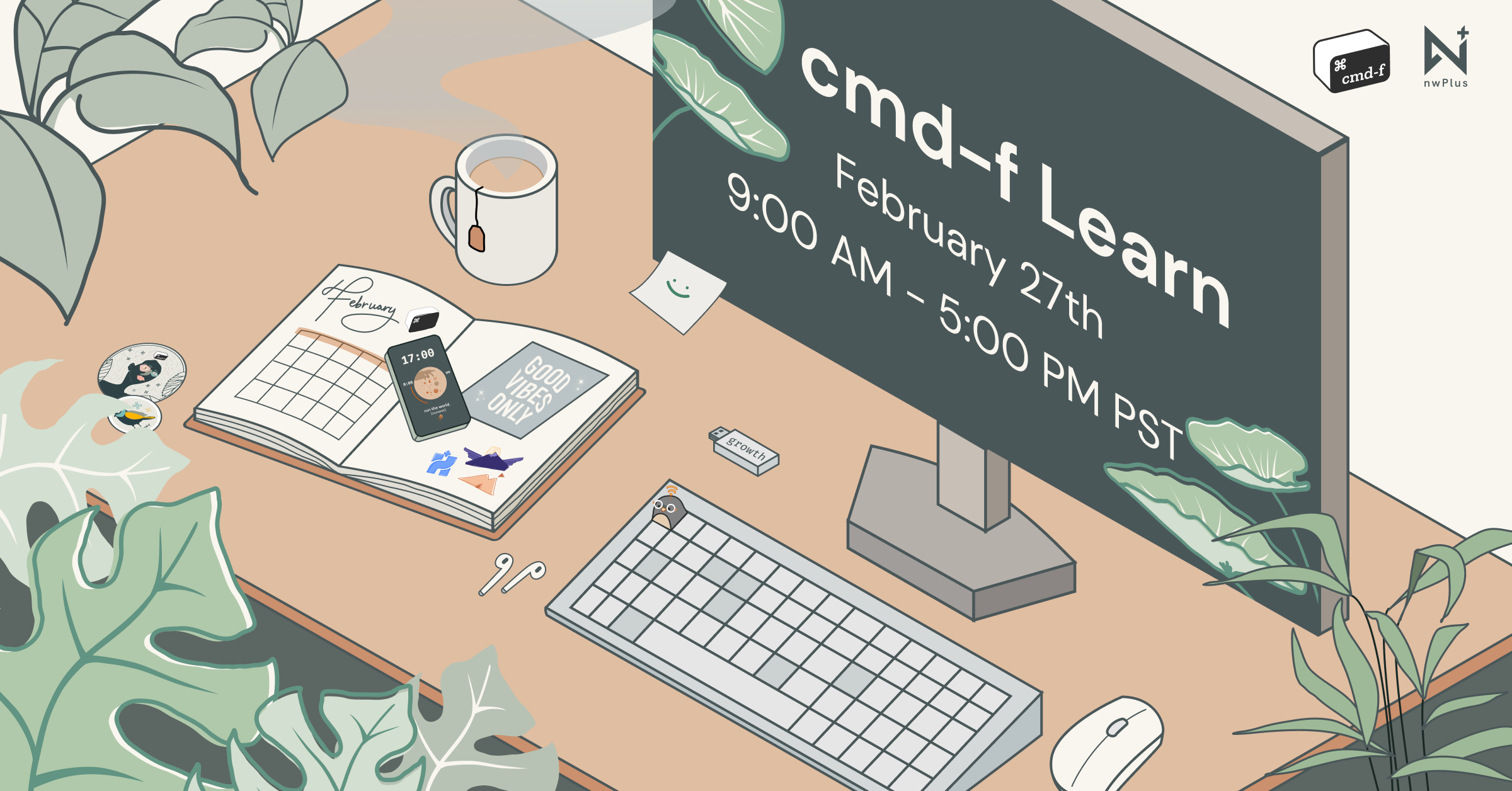 cmd-f Learn launch graphic